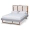 Baxton Studio Luciana Grey Upholstered and Ash Walnut Wood Full Size Platform Bed 164-9416-9422 - alternate 4